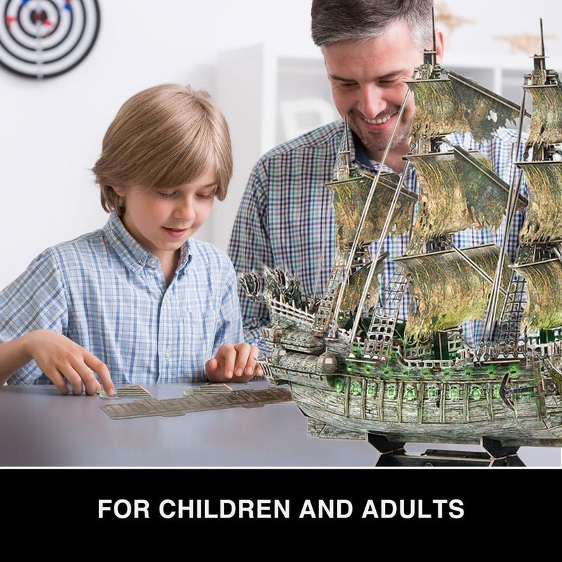 CubicFun Cubic Fun - Flying Dutchman Ship 3D Led Puzzle 360 Pieces - L527h - Image 3